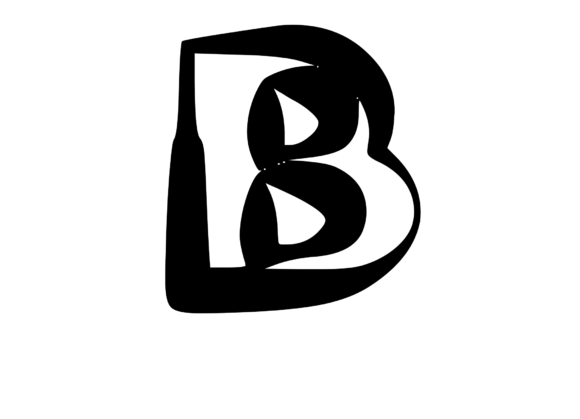 Cute and Bold Uppercase Mono Letter B Graphics for Crafts
