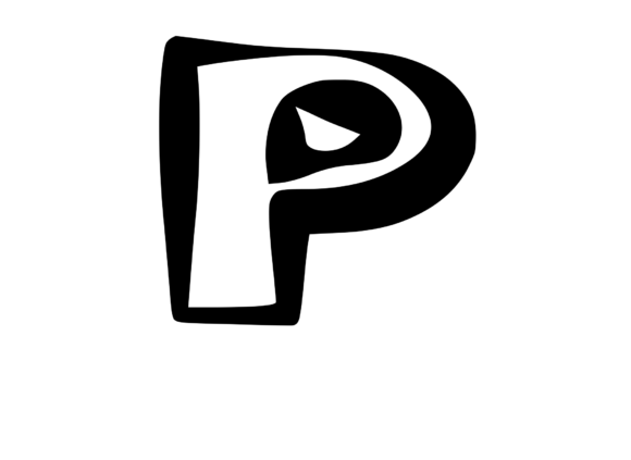 Cute and Bold Uppercase Mono Letter P Graphics for Crafts