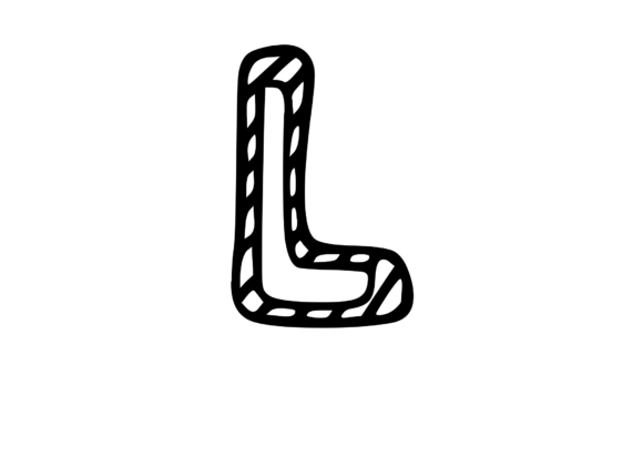 Felt Tip Hand Drawn Stripy Comic Mono L for Graphics and Crafts