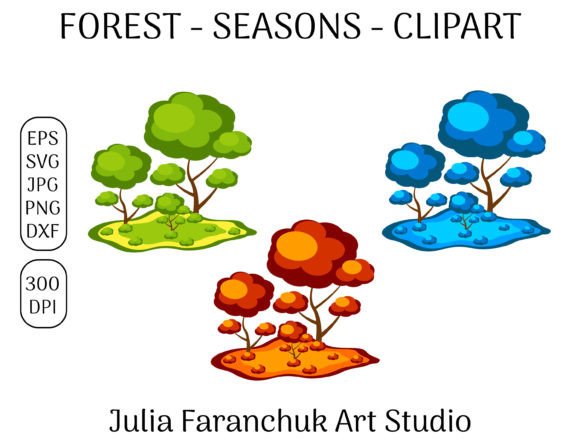 Forest Seasons Clipart: Fresh Graphics and Illustrations for Crafters