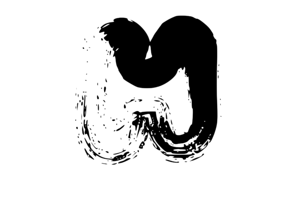 Messy and Rough Fat Brushed Mono H: Graphics for Bold Crafts