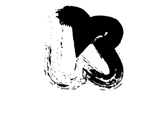 Messy and Rough Fat Brushed Mono K for Graphics and Crafts