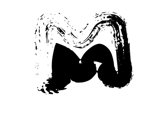 Messy and Rough Fat Brushed Mono M: A Bold Graphics Choice for Crafts