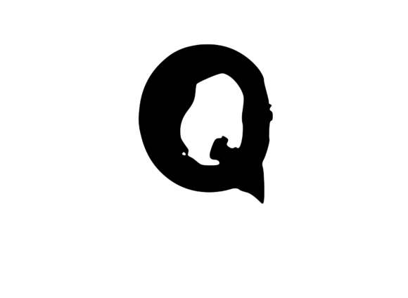 Spooky Rough Brushed Mono Q: A Bold Graphics and Crafts Asset