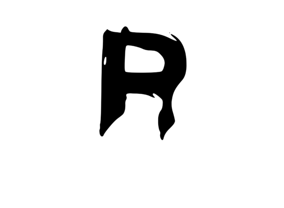 Spooky Rough Brushed Mono R Graphics for Crafts